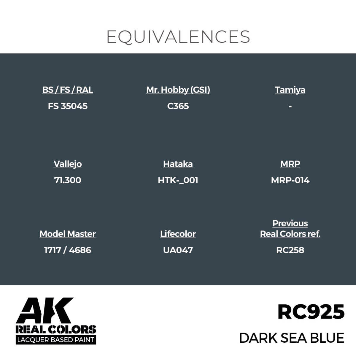 AK Interactive Real Colors: Dark Sea Blue - 17ml Lacquer Paint AK Interactive
