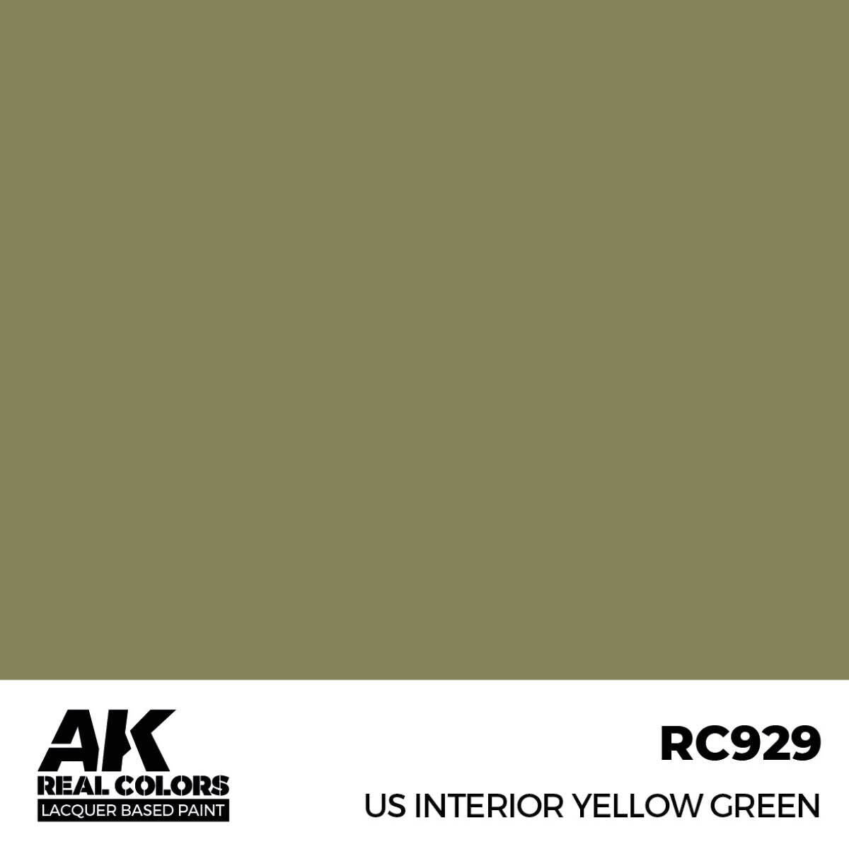 AK Interactive Real Colors: US Interior Yellow Green - 17ml Lacquer Paint AK Interactive