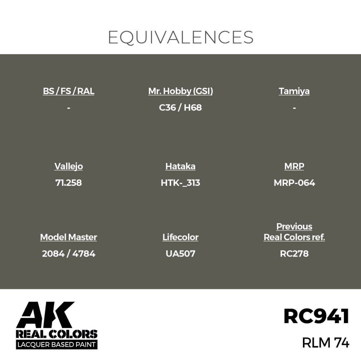 AK Interactive Real Colors: RLM 74 - 17ml Lacquer Paint AK Interactive