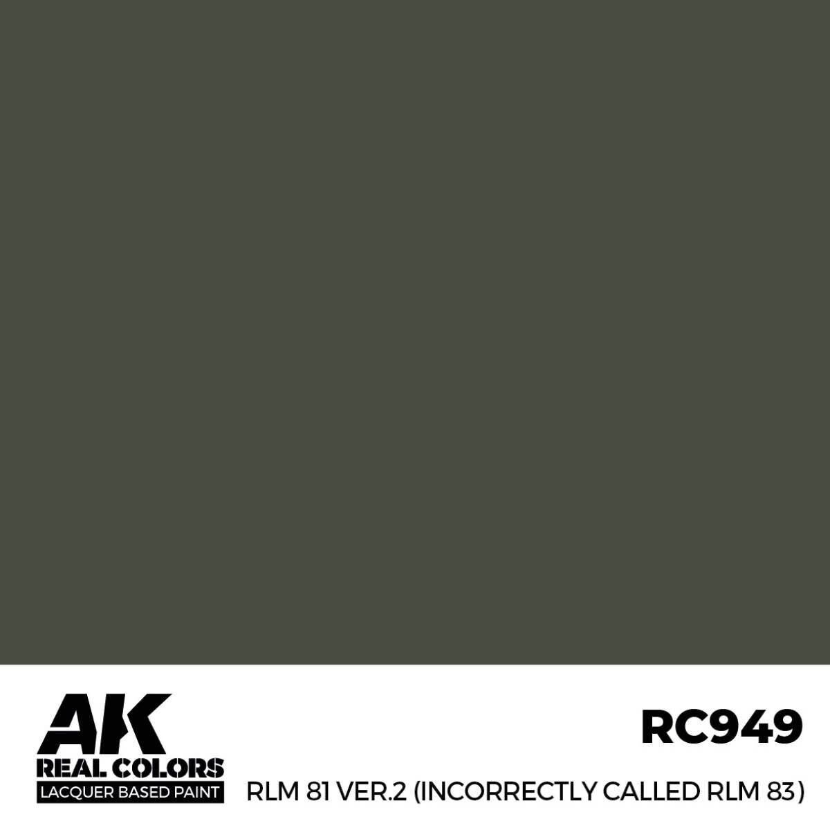 AK Interactive Real Colors: RLM 81 Ver.2 (incorrectly called RLM 83) - 17ml Lacquer Paint AK Interactive