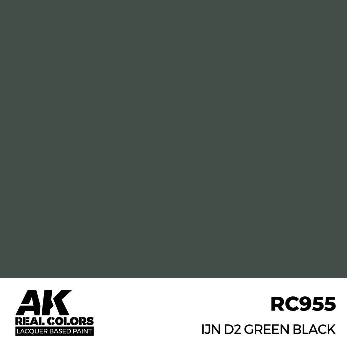 AK Interactive Real Colors: IJN D2 Green Black - 17ml Lacquer Paint AK Interactive