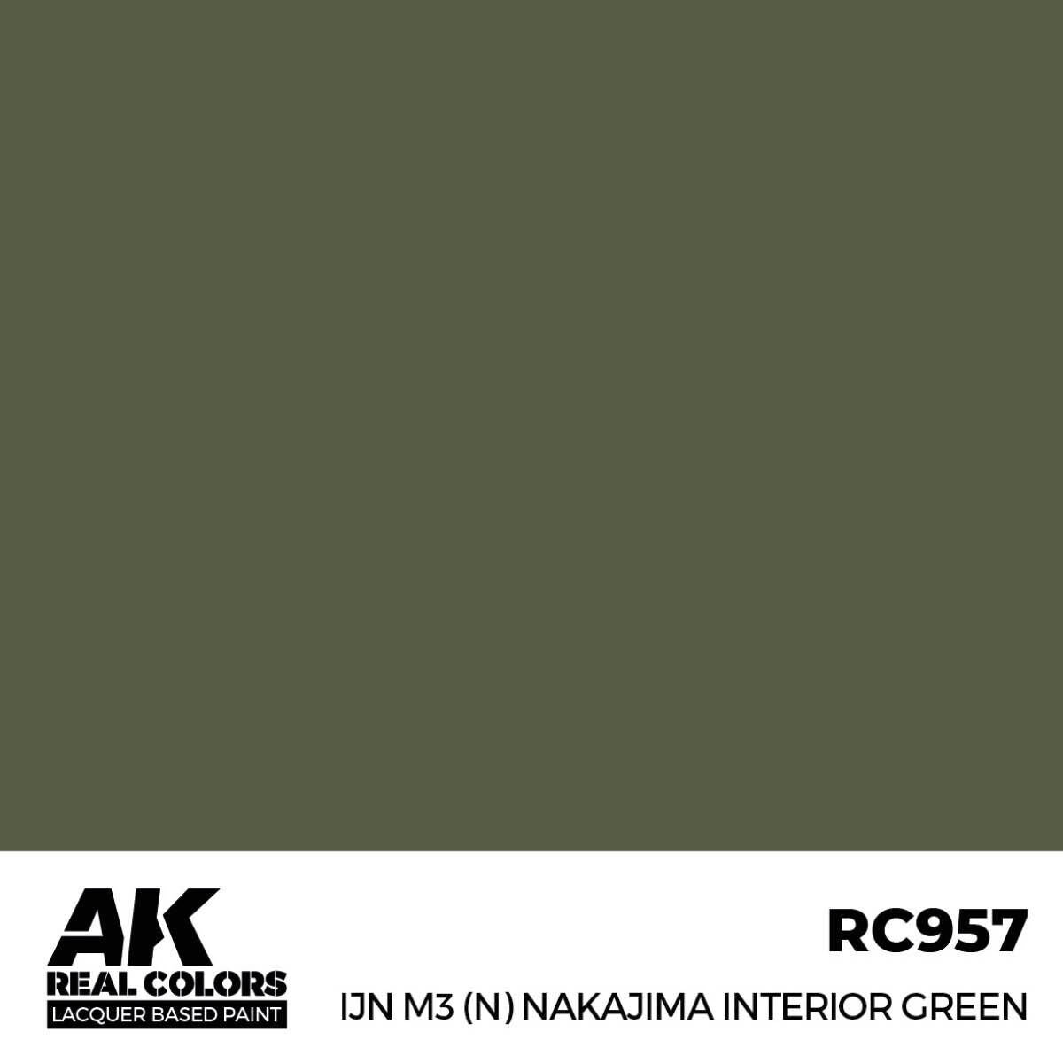 AK Interactive Real Colors: IJN M3 (N) Nakajima Interior Green - 17ml Lacquer Paint AK Interactive