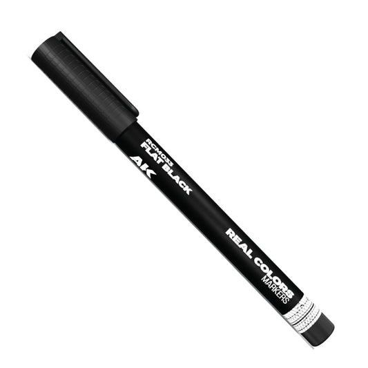 AK Interactive Real Colors Markers: Flat Black - Acrylic Paint Marker AK Interactive