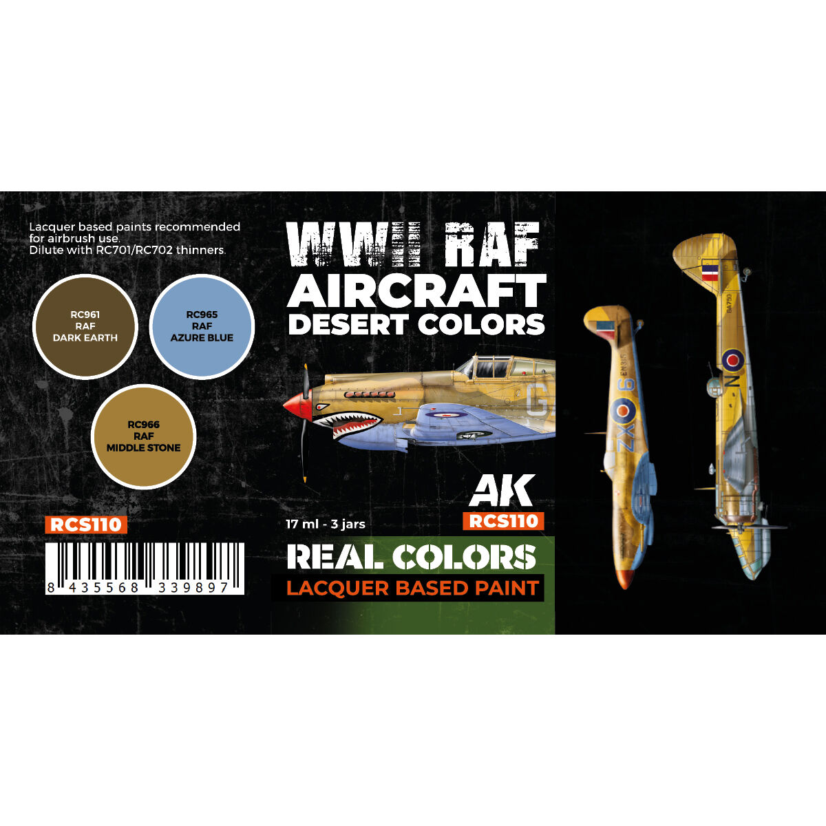 AK Interactive Real Colors Set: WWII RAF Aircraft Desert Colours AK Interactive