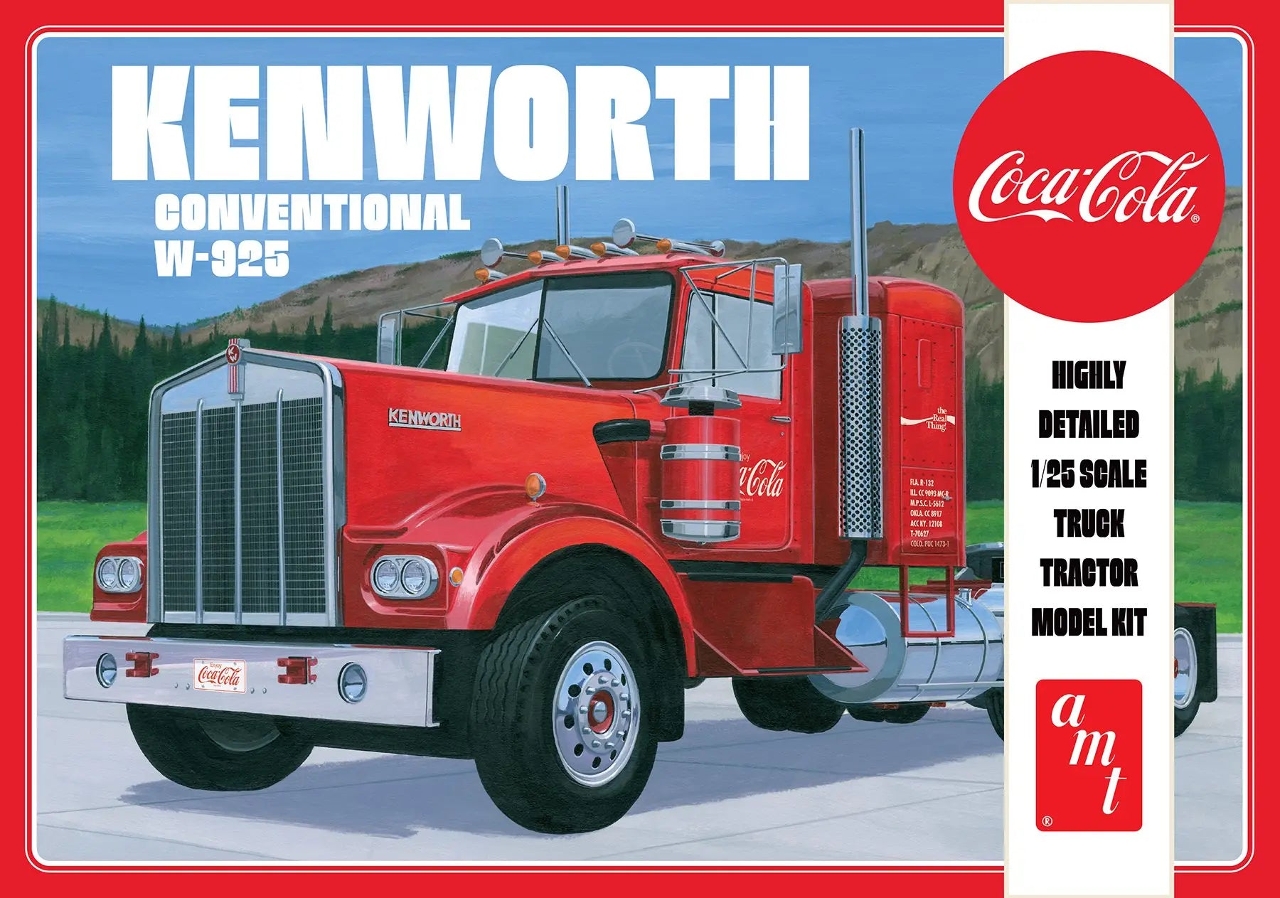 AMT 1/25 Kenworth 925 Tractor Coca-Cola Plastic Model Kit AMT