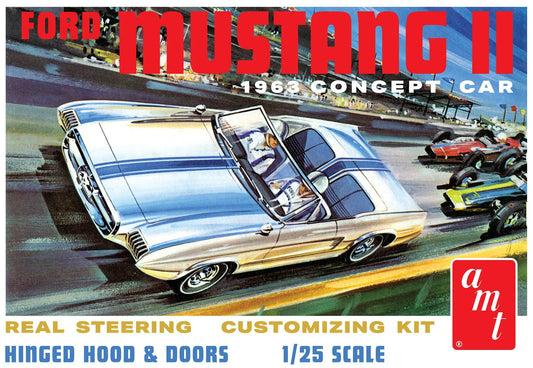 AMT 1/25 1963 Ford Mustang II Concept Car Plastic Model Kit AMT