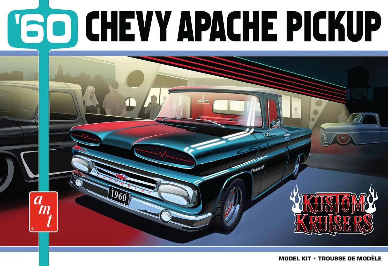 AMT 1/25 1960 Chevy Apache Pickup Street Machine Plastic Model Kit AMT
