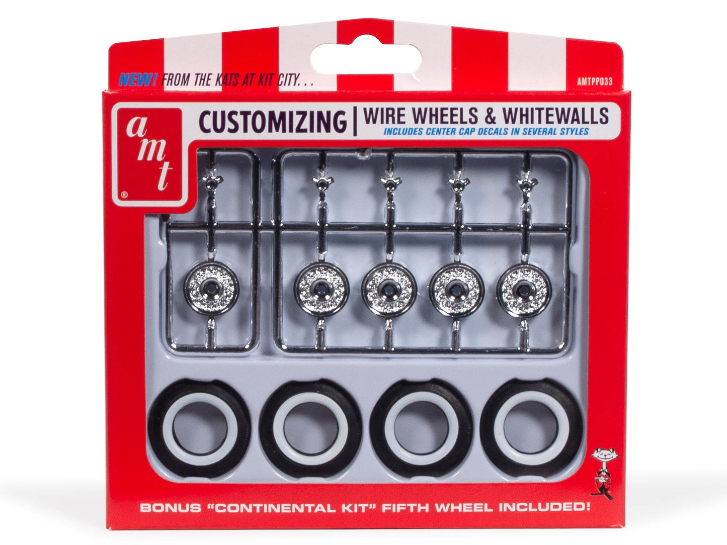 AMT 1/25 KH Wire Wheels & Tires Parts pack