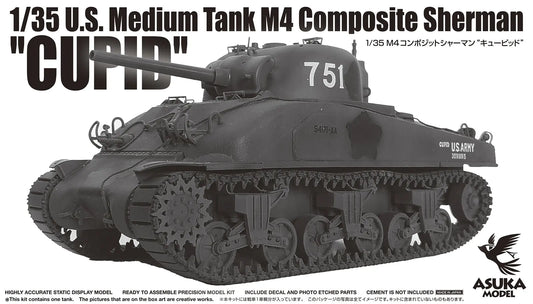 Asuka 1/35 U.S. Medium Tank M4 Composite Sherman "Cupid" Plastic Model Kit Asuka Model