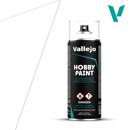 Vallejo Aerosol White Primer 400ml Hobby Spray Paint