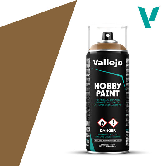 Vallejo Aerosol Leather Brown 400ml Hobby Spray Paint