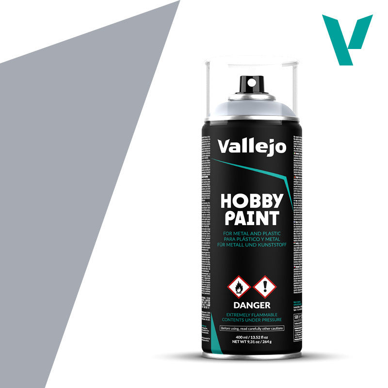 Vallejo Aerosol Silver 400ml Hobby Spray Paint