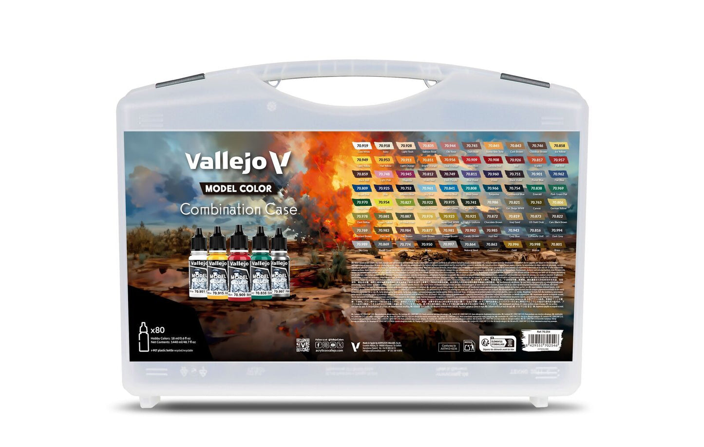 Vallejo Model Colour: Combination Case (80 Colours)