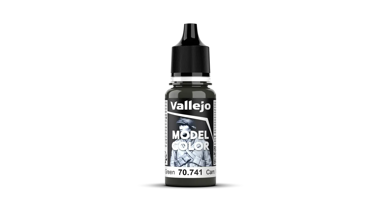 Vallejo Model Color: #109 - Cam. Black Green - 18 ml Matt Acrylic Paint Vallejo