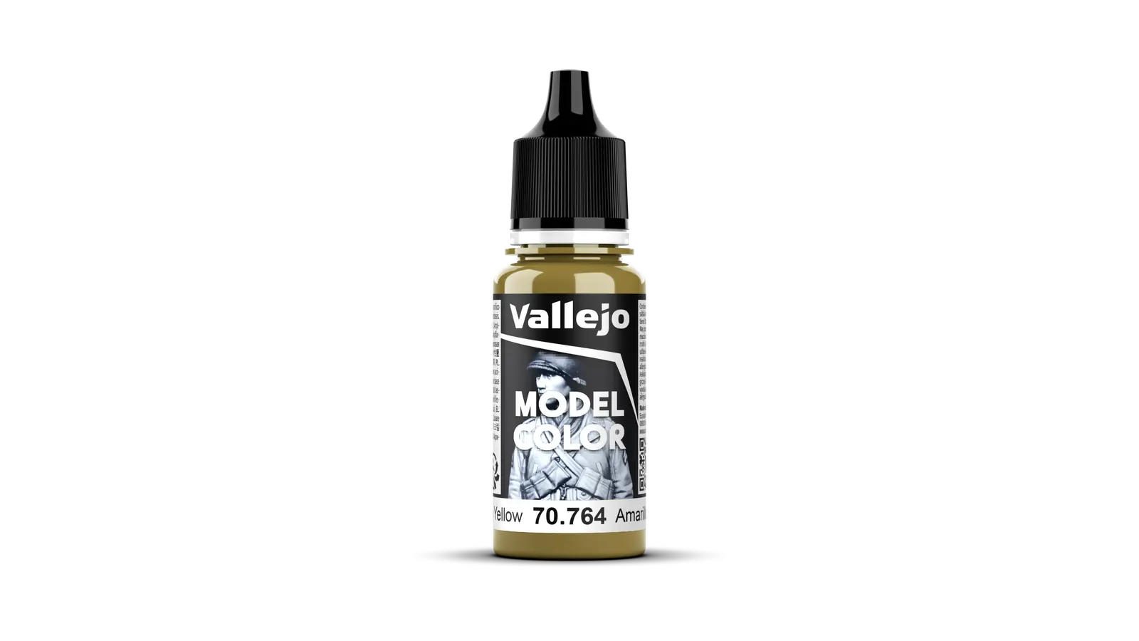 Vallejo Model Color: #125 - Military Yellow - 18 ml Matt Acrylic Paint Vallejo