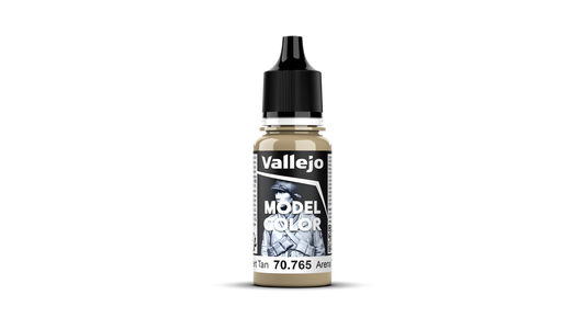 Vallejo Model Color: #140 - Desert Tan - 18 ml Matt Acrylic Paint Vallejo