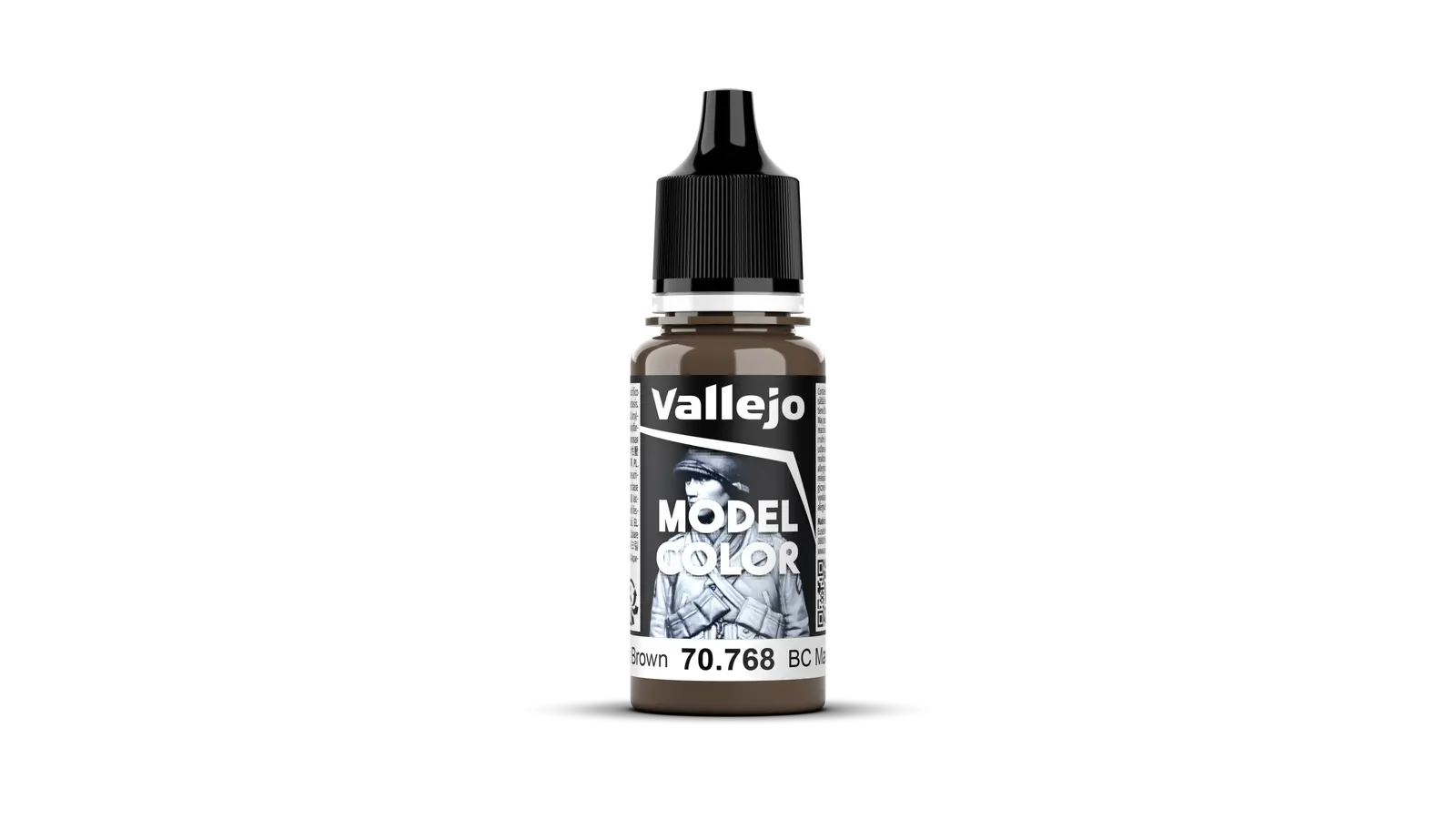Vallejo Model Color: #143 - BC Dark Brown - 18 ml Matt Acrylic Paint Vallejo