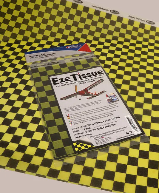 Deluxe Materials Eze Tissue Black/Yellow chequer Deluxe Materials