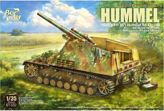Border Model 1/35 15cm s.FH 18/1 Hummel Sd. Kfz. 165 Early Production Plastic Model Kit