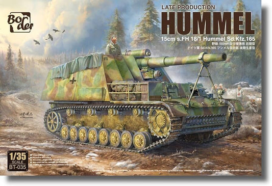 Border Model 1/35 15cm s.FH 18/1 Hummel Sd. Kfz. 165 Late Production Plastic Model Kit
