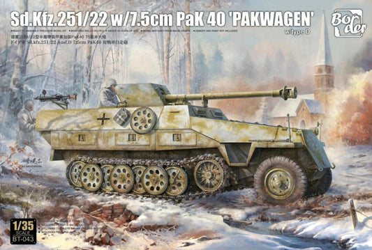 Border Model 1/35 Sd.Kfz.251/22 w 7.5cm PaK 40 "Pakwagen" Plastic Model Kit