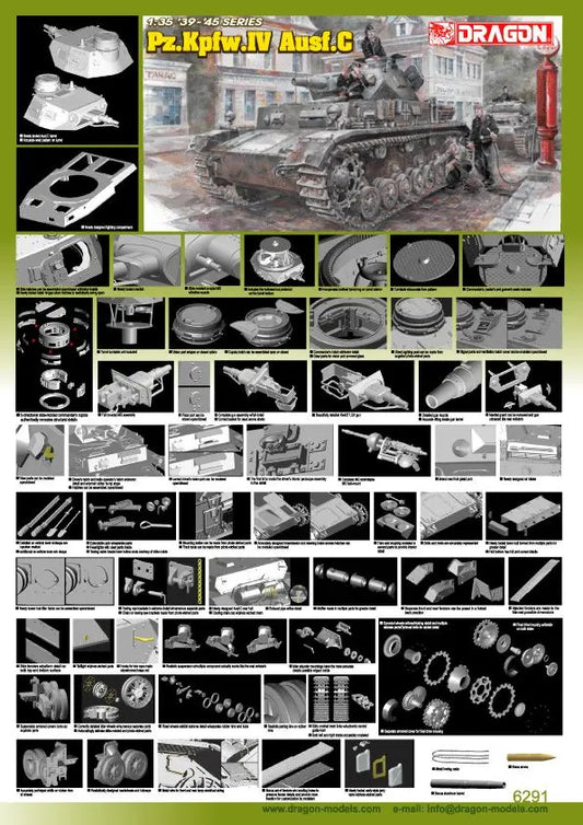 Dragon 1/35 Pz.Kpfw.IV Ausf.C Plastic Model Kit Dragon