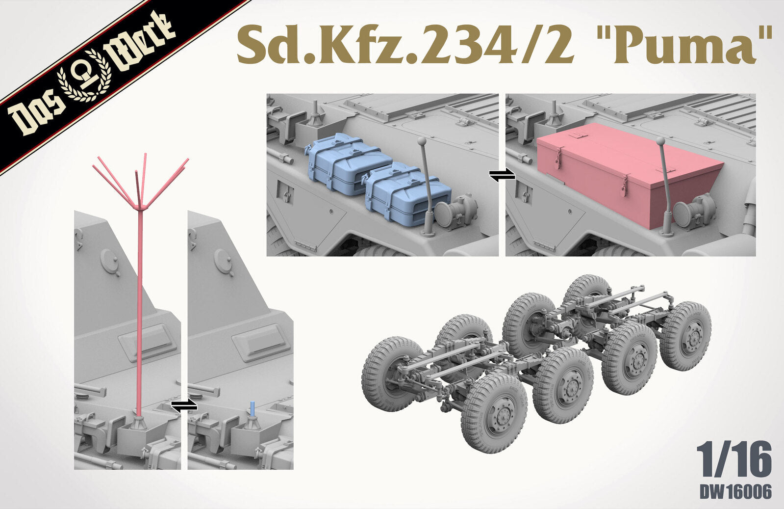 Das Werk 1/16 Sd.Kfz. 234/2 "Puma" Plastic Model Kit Das Werk