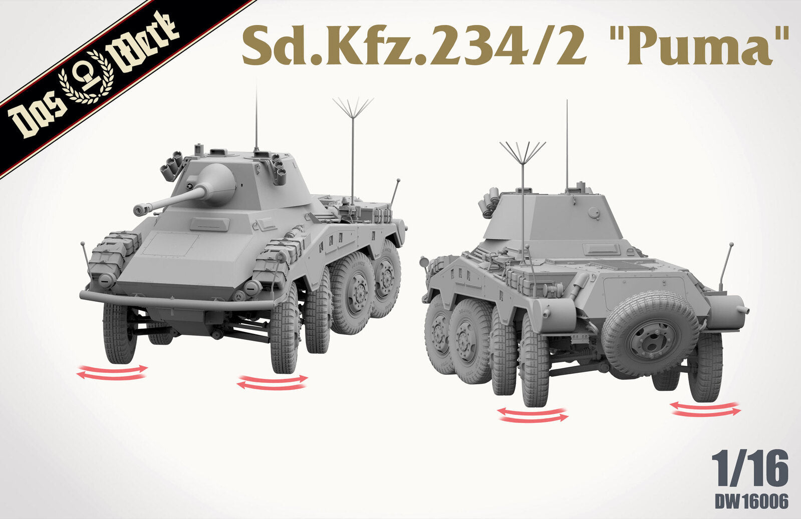 Das Werk 1/16 Sd.Kfz. 234/2 "Puma" Plastic Model Kit Das Werk