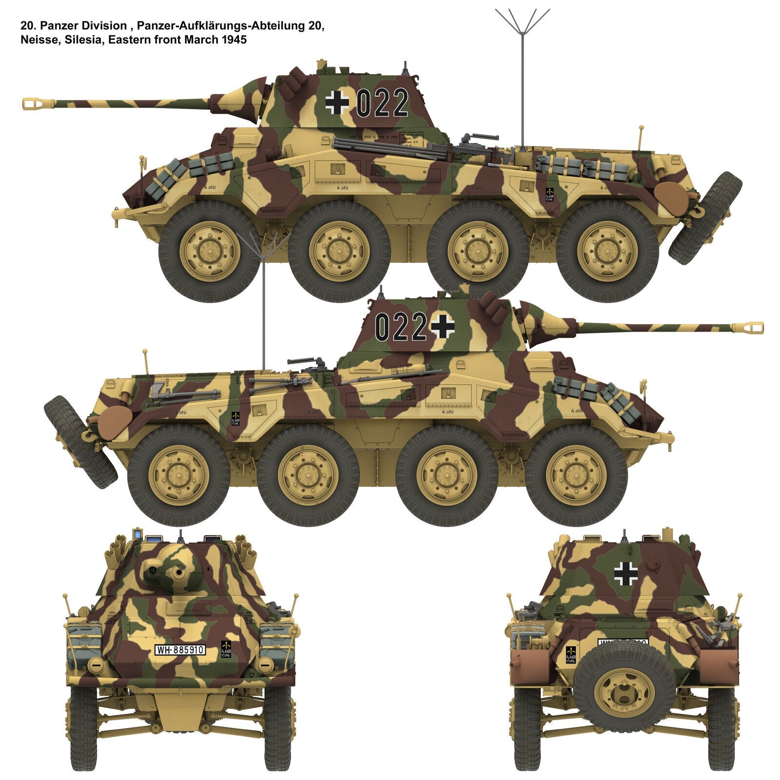 Das Werk 1/16 Sd.Kfz. 234/2 "Puma" Plastic Model Kit Das Werk