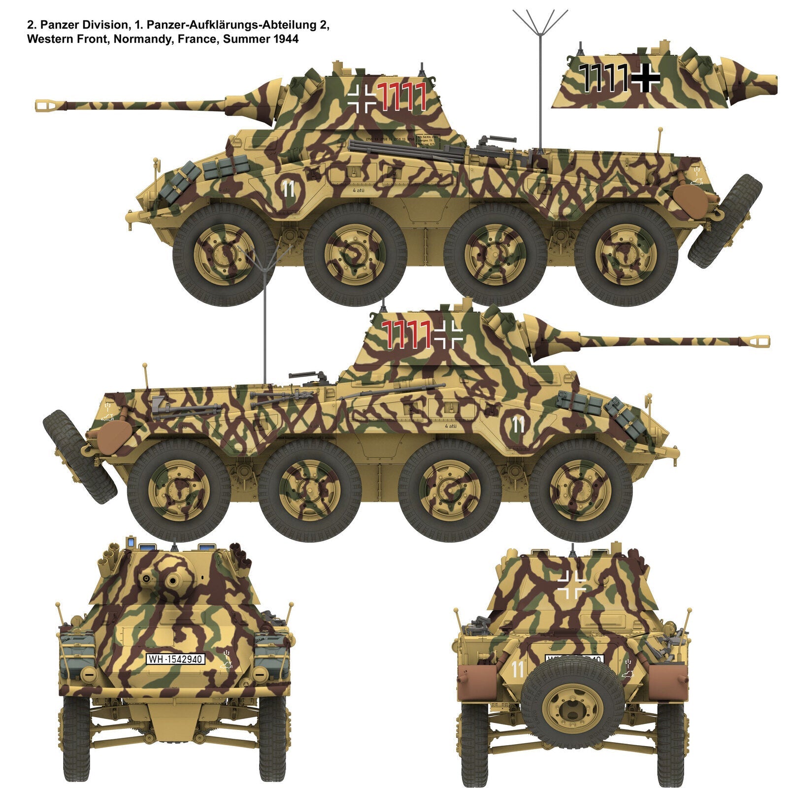Das Werk 1/16 Sd.Kfz. 234/2 "Puma" Plastic Model Kit Das Werk