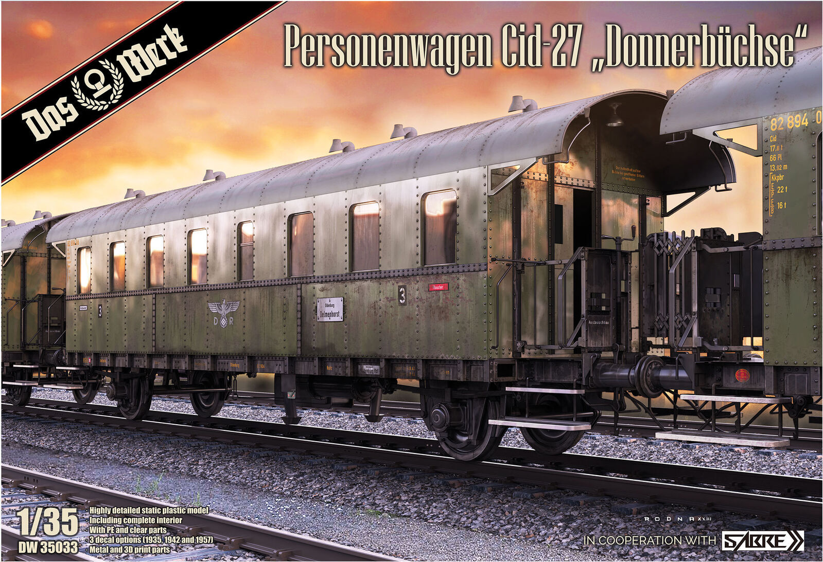 Das Werk 1/35 Personenwagen Cid-27 Donnerbüchse Plastic Model Kit Das Werk