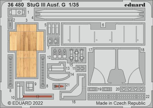 Eduard 1/35 Stug III Ausf. G (Miniart) Photo Etch Set