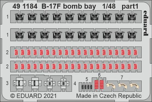Eduard 1/48 B-17F bomb bay Photo etched parts Eduard