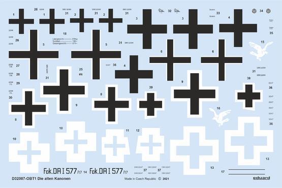 Eduard 1/32 Die alten Kanonen Decals