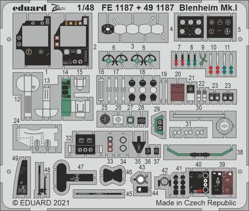 Eduard 1/48 Blenheim Mk.I Photo etched parts