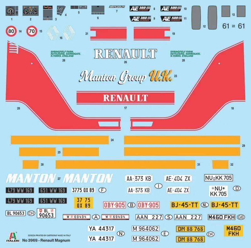 Italeri 1/24 Renault AE500 Magnum Plastic Model Kit