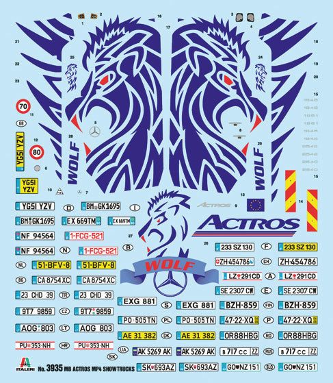 Italeri 1/24 Mercedes-Benz ACTROS MP4 Giga Space Plastic Model Kit Italeri