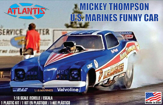 Atlantis 1/16 Mickey Thompson Marines Funny Car Plastic Model Kit Atlantis