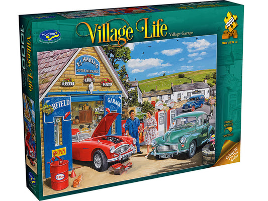 Holdson 1000 Piece Jigsaw Puzzle Village Life Village Garage Holdson