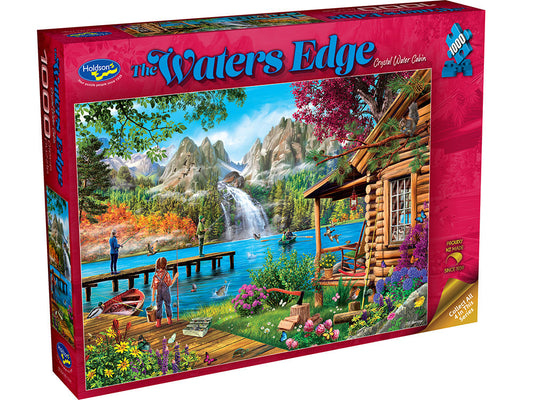 Holdson 1000 Piece Jigsaw Puzzle The Waters Edge Crystal Water Cabin Holdson