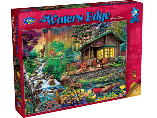 Holdson 1000 Piece Jigsaw Puzzle The Waters Edge Hillside Hideaway Holdson