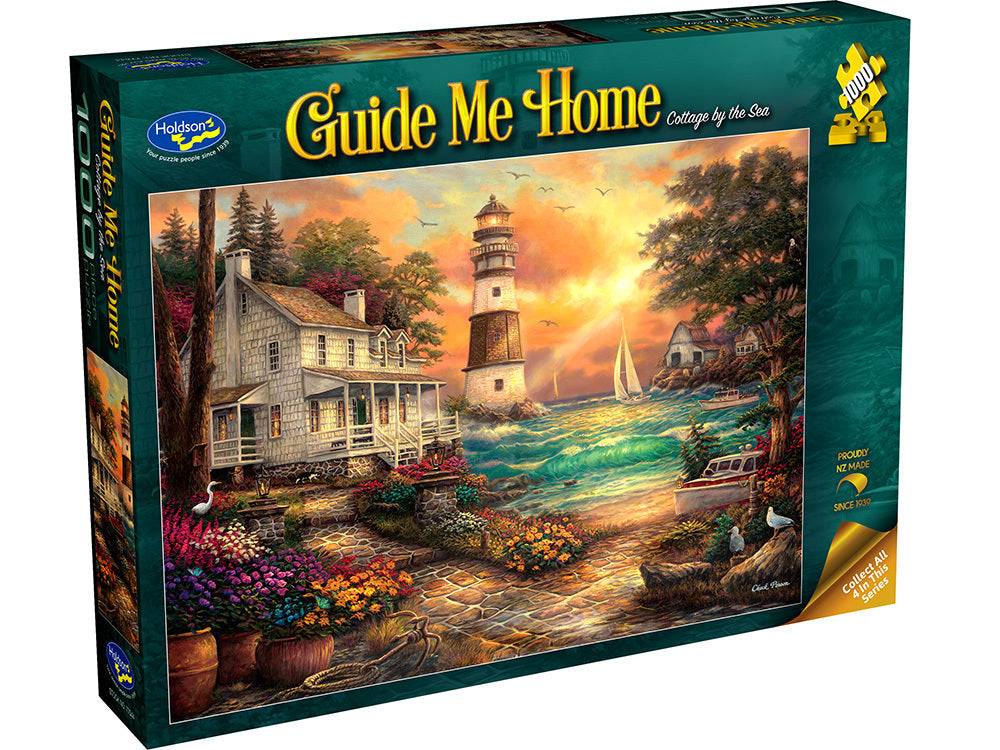 Holdson 1000 Piece Jigsaw Puzzle Guide Me Home Cottage by the Sea Holdson
