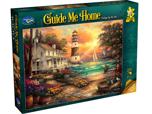 Holdson 1000 Piece Jigsaw Puzzle Guide Me Home Cottage by the Sea Holdson