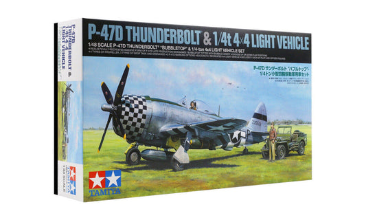 Tamiya 1/48 P-47D Thunderbolt & 1/4t 4x4 Light Vehicle set