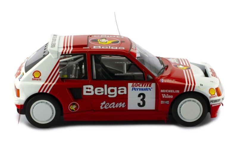 IXO Models 1/18 Peugeot 205 T16 #3 B.Darniche - A.Mahe Rally Ypres 1985 IXO Models