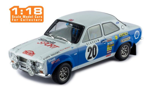 IXO Models 1/18 Ford Escort MK I RS 1600 #20 H.Mikkola - J.Porter Rallye Monte-Carlo 1973