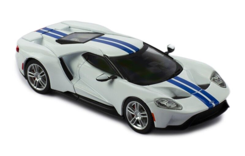 IXO Models 1/43 Ford GT 2017 White With Blue Stripes IXO Models