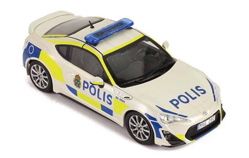 IXO Models 1/43 TOYOTA GT86 2013 Sweden Police Car IXO Models