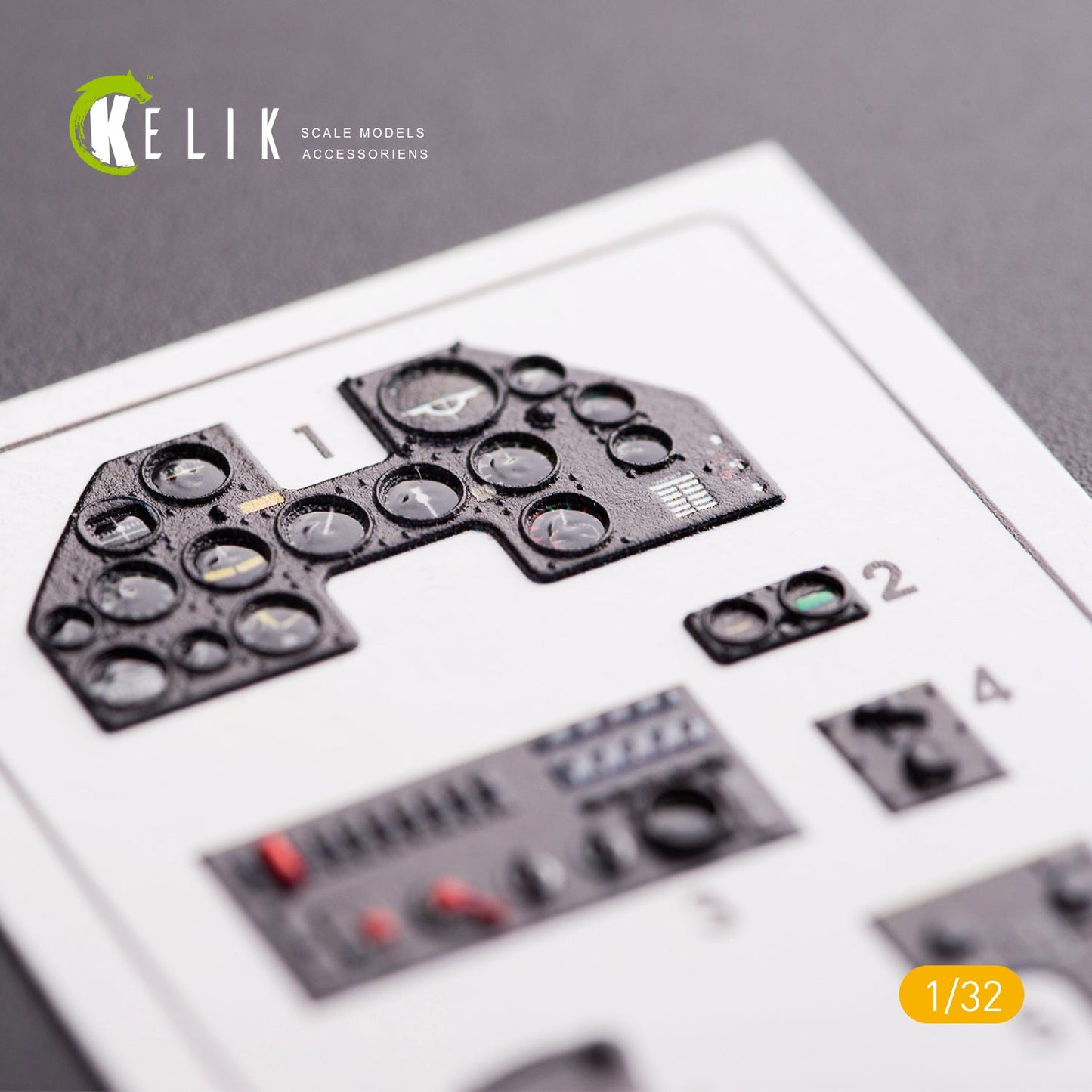 Kelik 1:32 P40-N interior 3D decals for Trumpeter kit Reskit