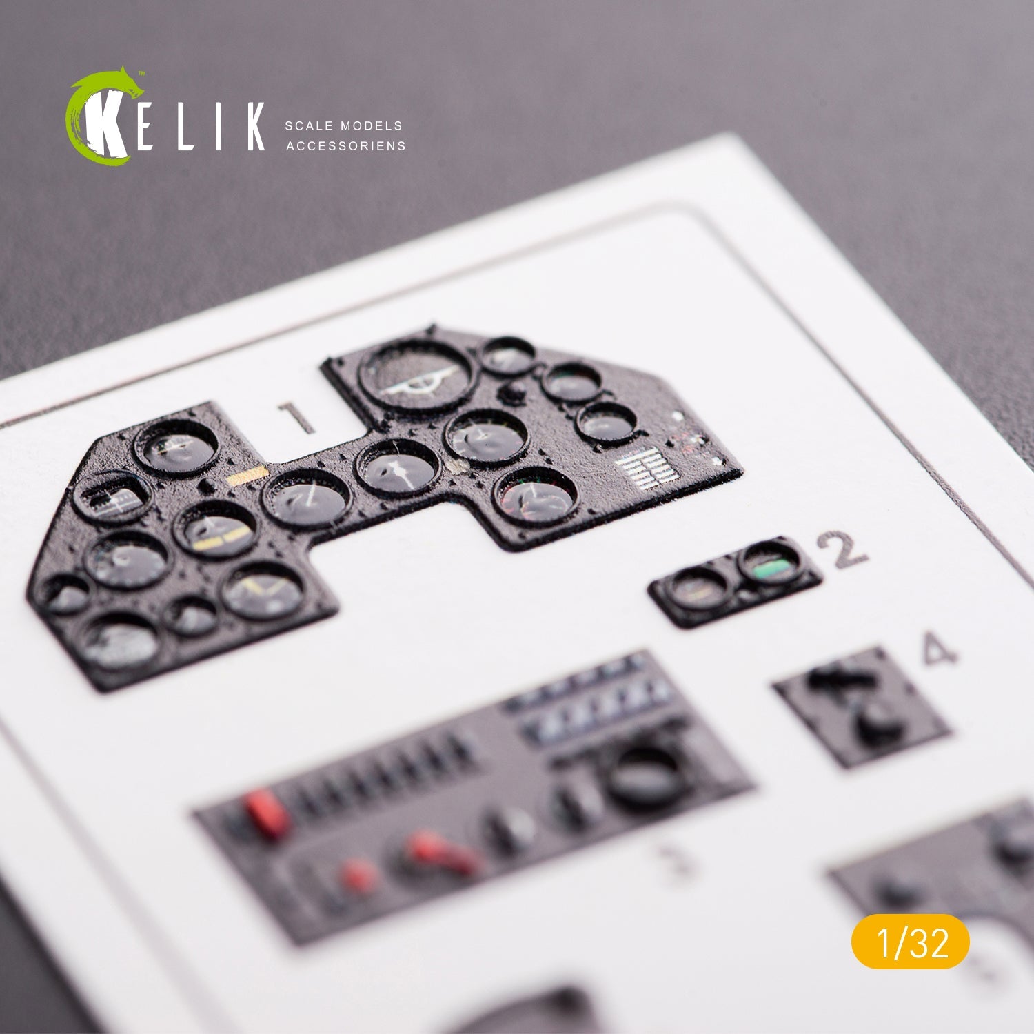 Kelik 1:32 P40-N interior 3D decals for Trumpeter kit Reskit